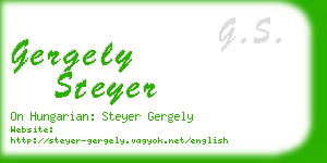 gergely steyer business card